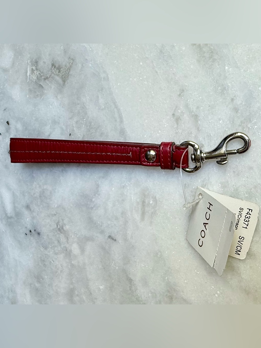 New Coach Replacement Wristlet Strap Patent Leather Crimson Red F43371